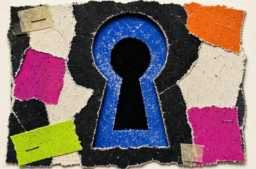 An empty keyhole showing that no account is required